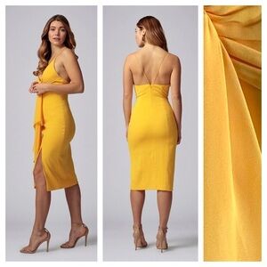 Jay Godfrey JAYGODFREY Sunflower Yellow Carlo Sheath Dress